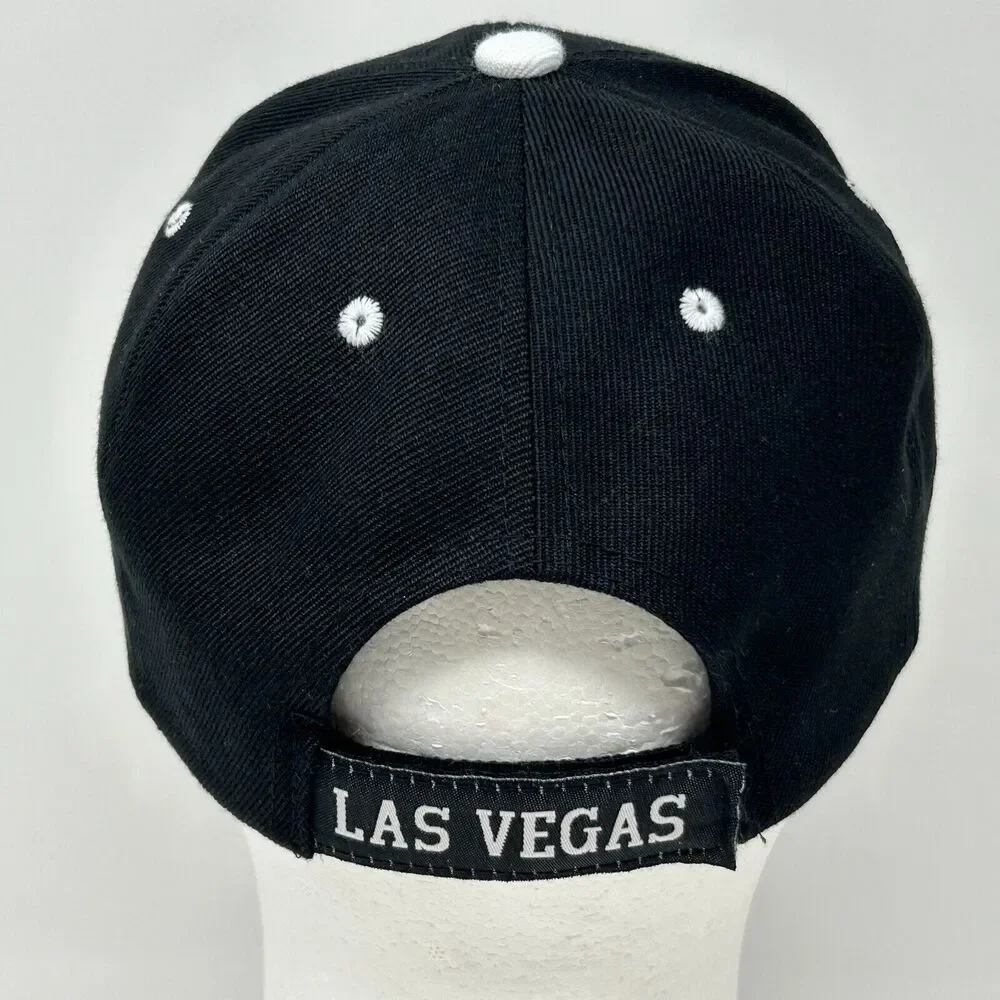Las Vegas Nevada Hat Baseball Cap Black Casino Gambling Travel Tourist Strapback